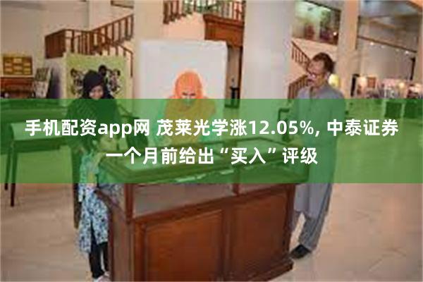 手机配资app网 茂莱光学涨12.05%, 中泰证券一个月前给出“买入”评级